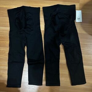 Cropped Black Maternity Leggings
